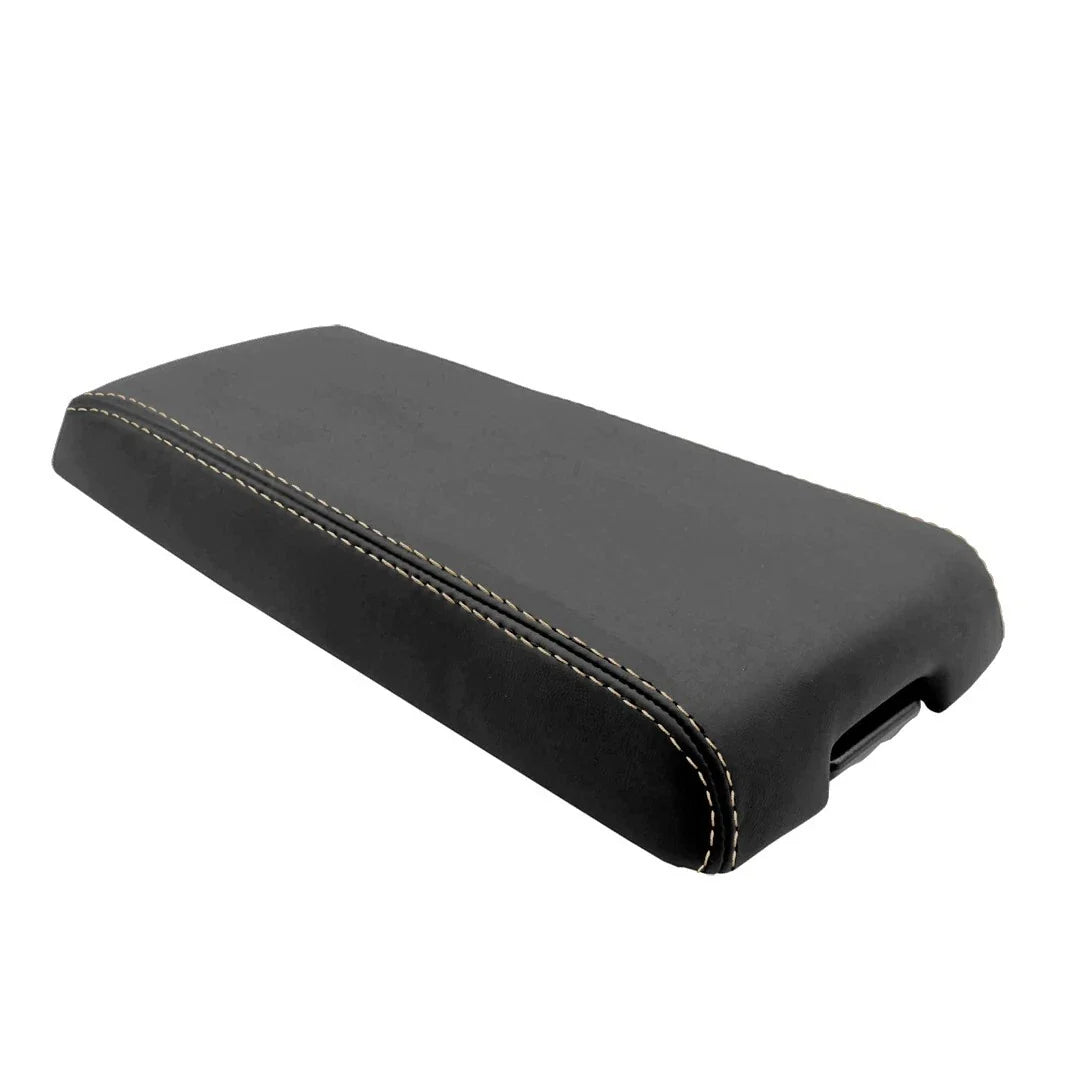 Leather Synthetic Console Armrest Cover for Dodge Nitro (2007–2011) Beige Stitch