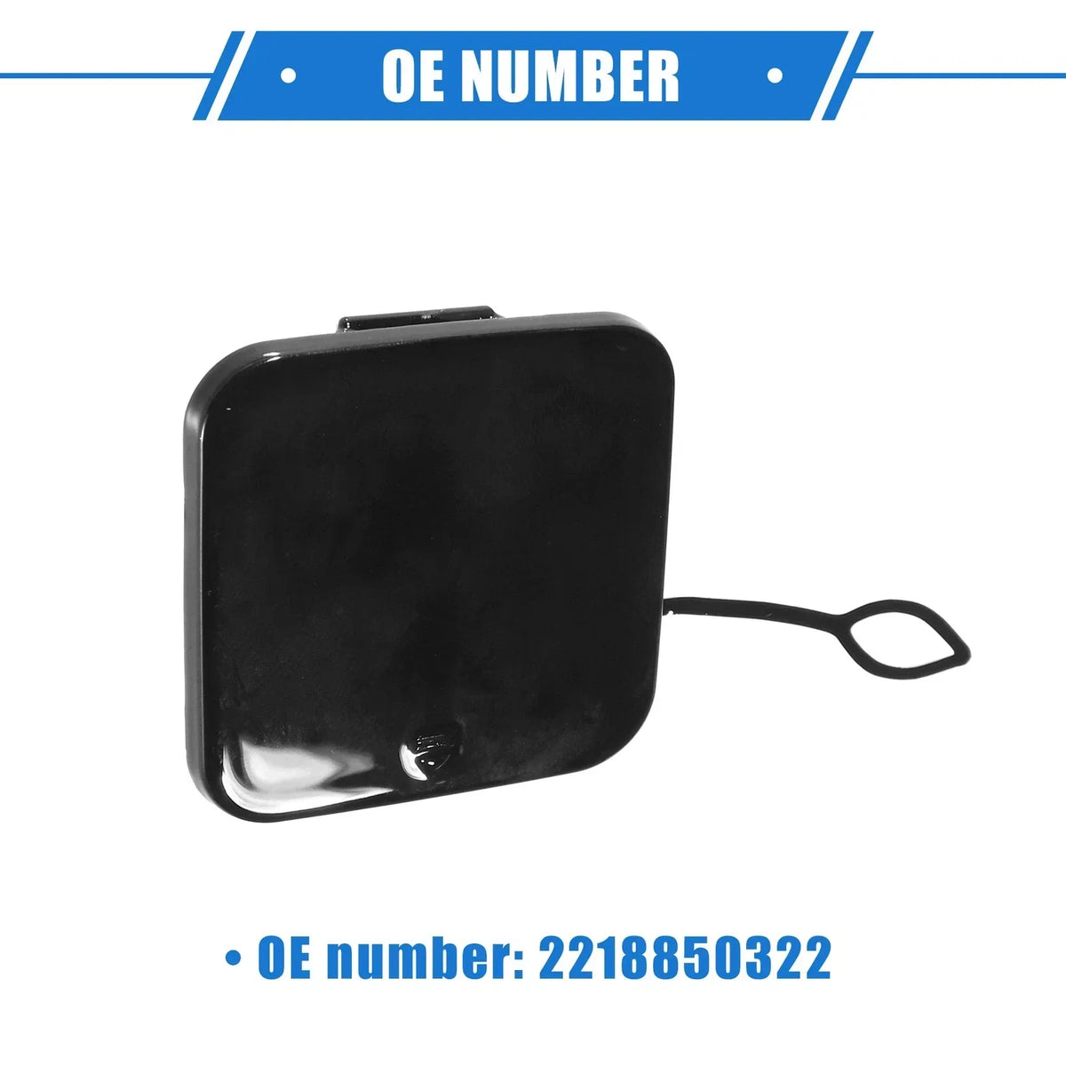 Tow Hook Cover for Front Bumper - Black - Mercedes-Benz S Class 2010-2013