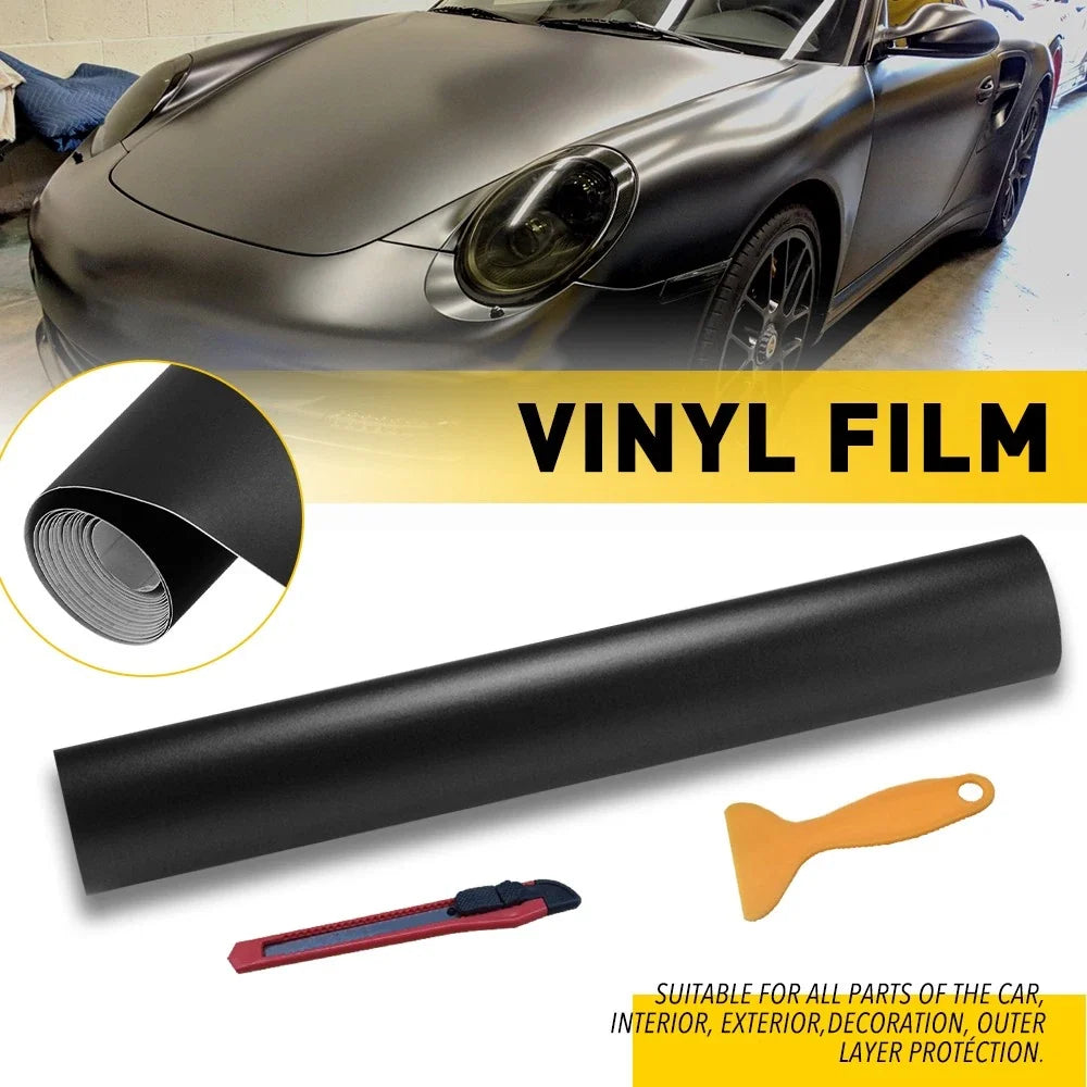 Bubble Free Satin Black Matte Vinyl Wrap Sticker Film for DIY