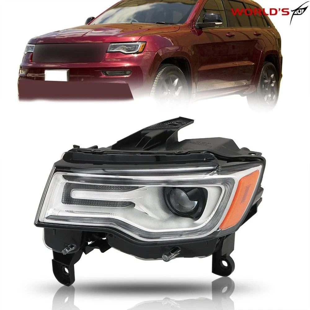 LED DRL Chrome Headlight for Jeep Grand Cherokee (2019–2021)