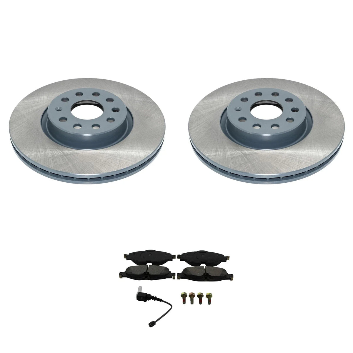 DuraGo Front Brake Rotors with Bosch Ceramic Pads for GTI, Passat