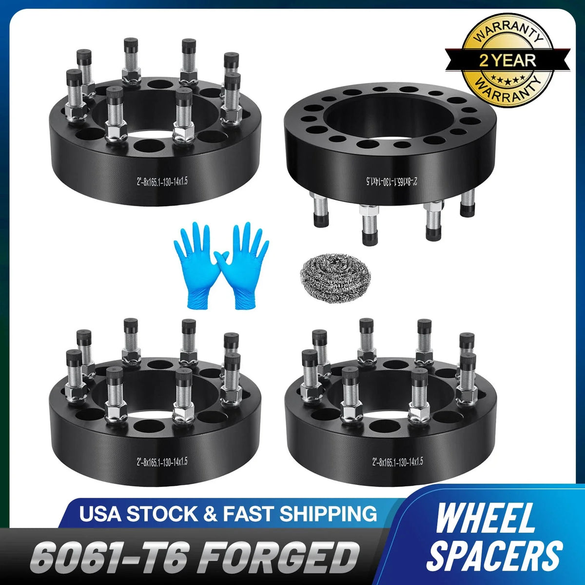 Set of 4 Wheel Spacers 2" 8x6.5 for GMC Sierra 2500 HD (2001-2010)