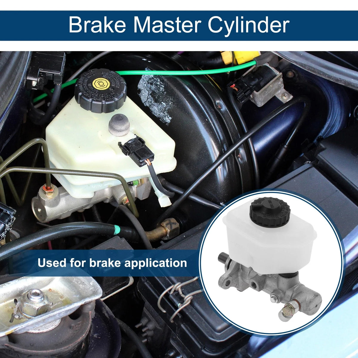 Brake Master Cylinder No. 0K2A349400 for Kia Spectra (2000–2004) Aluminum Alloy