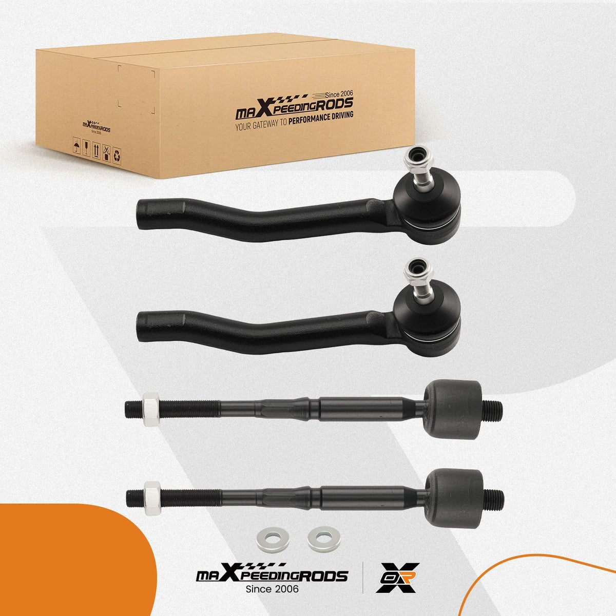 Front Inner Outer Tie Rod End for Nissan Leaf (2018–2019)