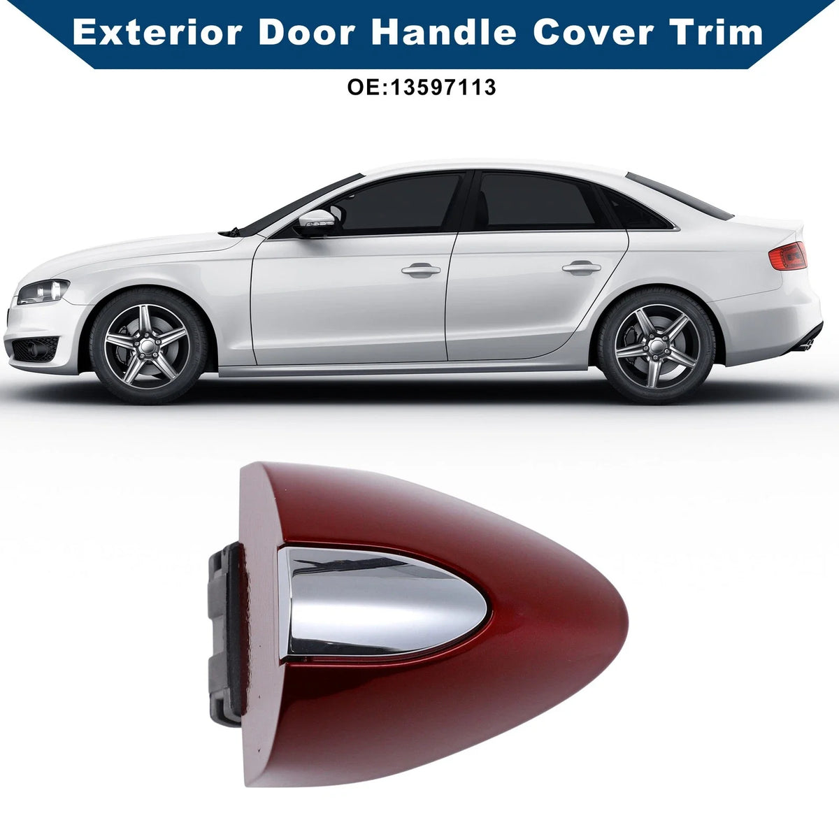 Exterior Door Handle Cover Trim for Buick LaCrosse (2017–2019) Red
