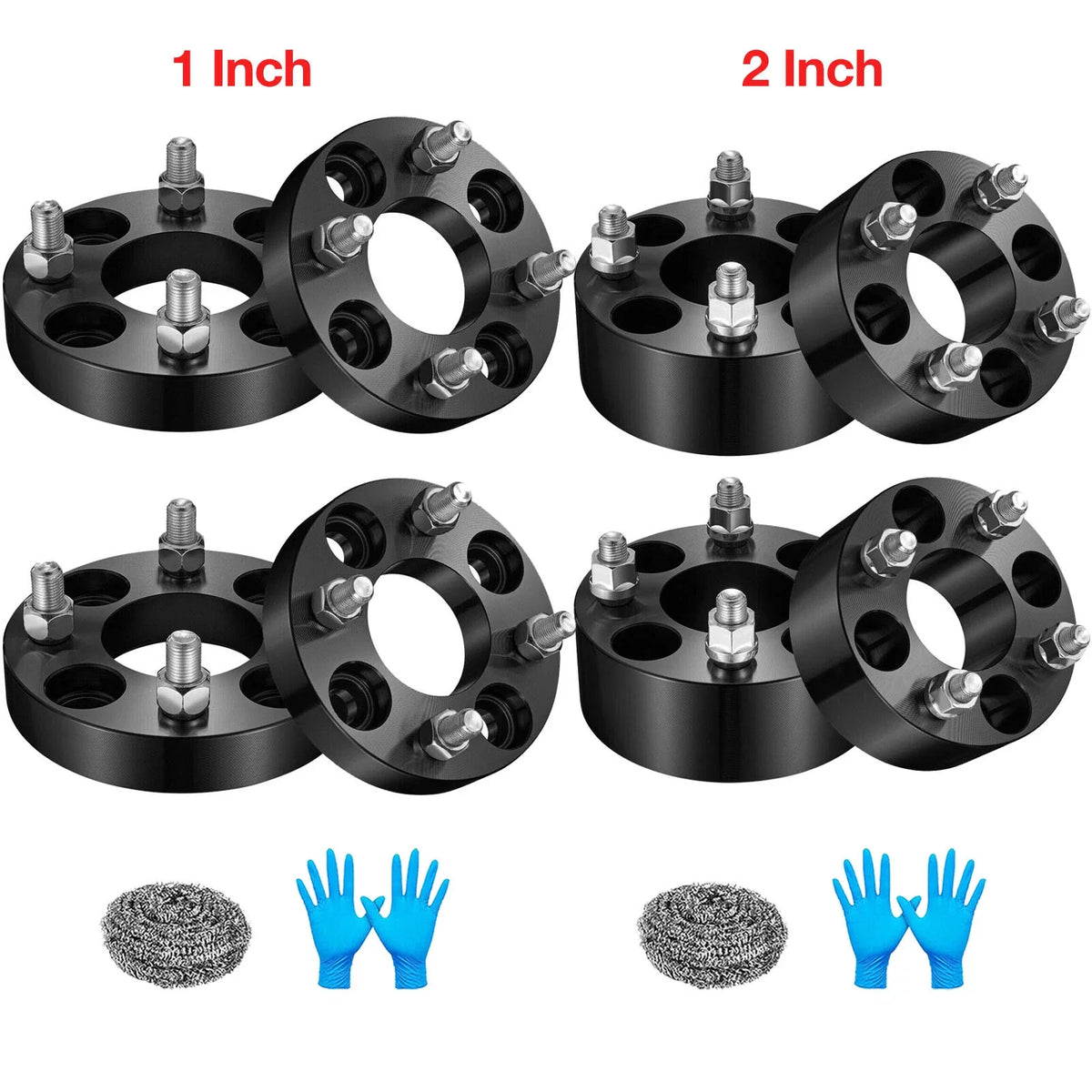 Set of 4 Wheel Spacers for EZ GO Golf Cart (1" / 2")