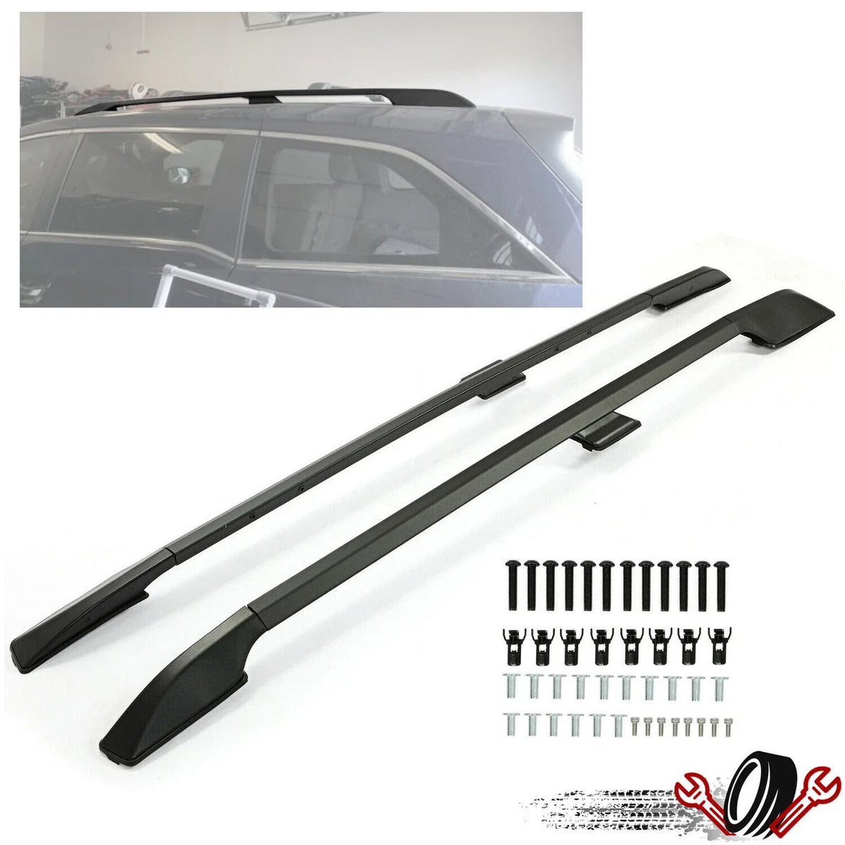 Black Roof Rack Side Rail for Honda Odyssey (2011–2017)