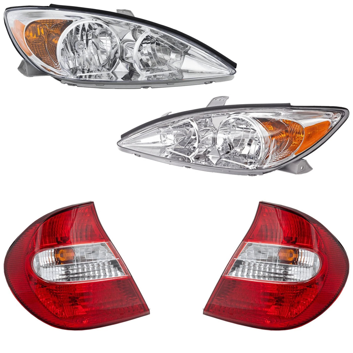 Halogen Headlight for Toyota Camry (2002–2004) Driver & Passenger Side