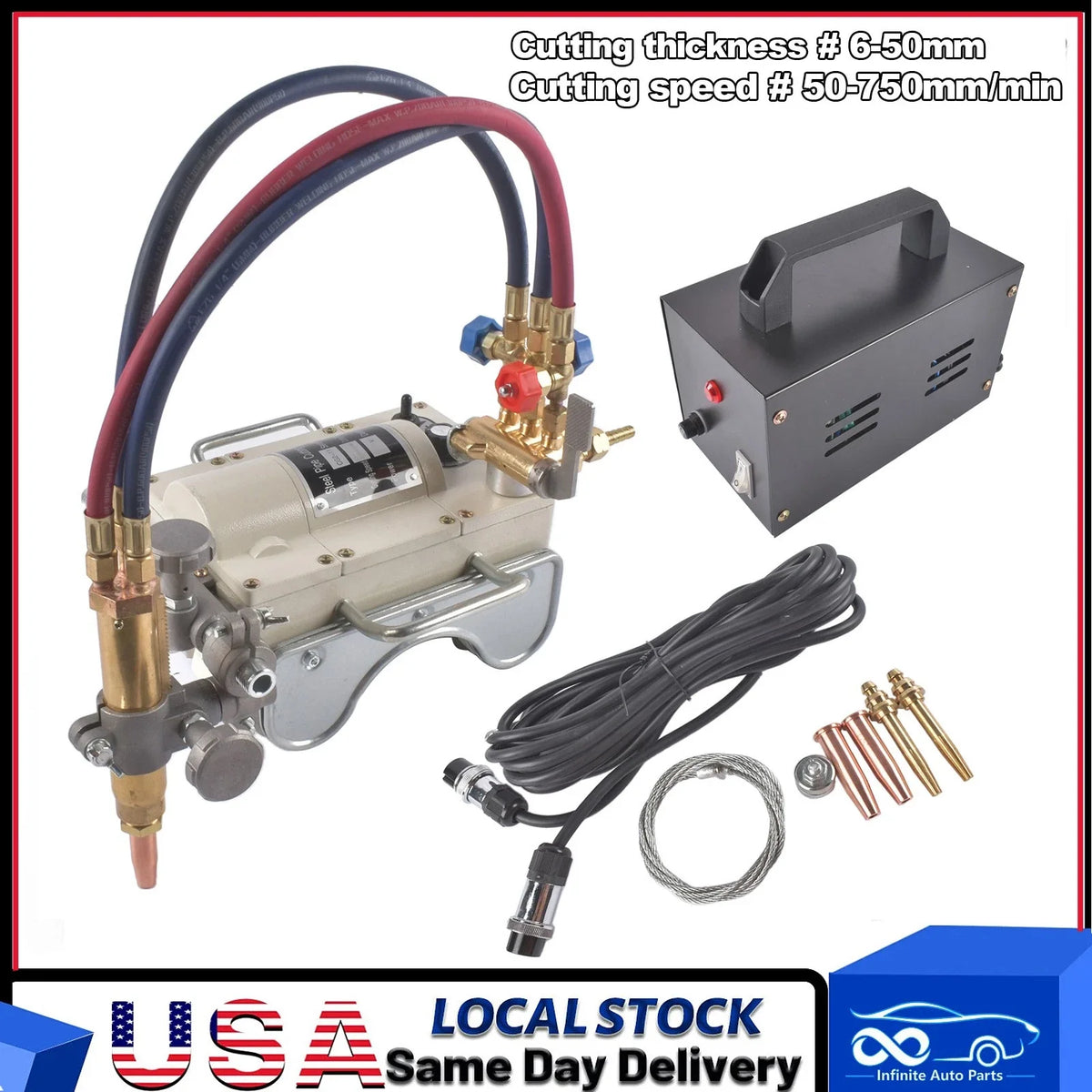 Magnetic Tunnel Pipe Torch for Gas Cutting Machine (110V)