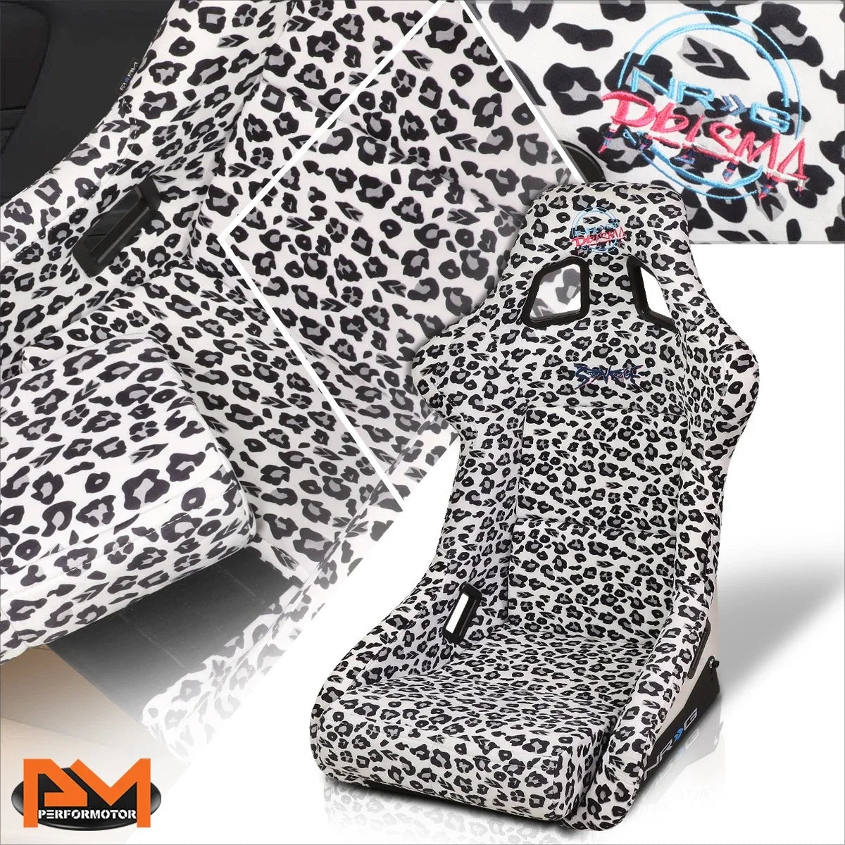 Racing Bucket Seat NRG FRP-302-WT-SAVAGE for Universal Fit
