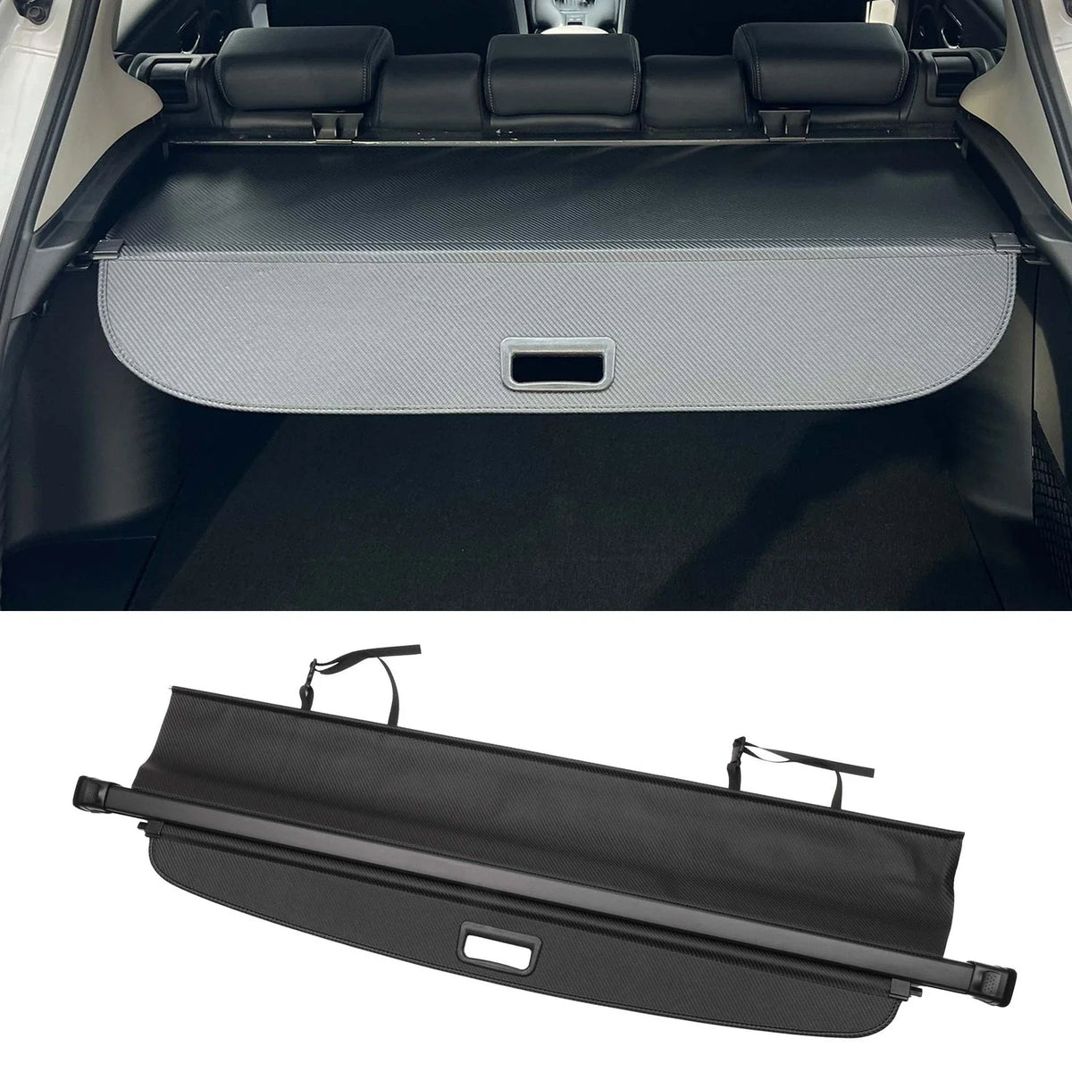 Retractable Cargo Cover for Toyota RAV4 (2006–2012) Black Carbon Fiber