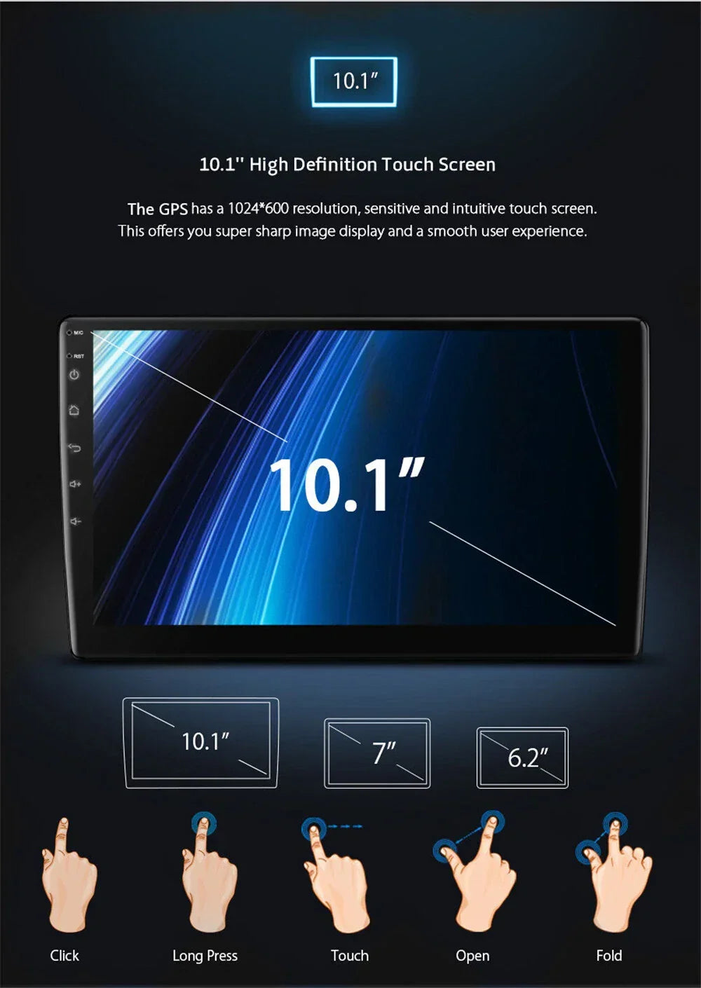 10.1'' GPS Navigation Android Stereo for Jeep Liberty (2008-2012)
