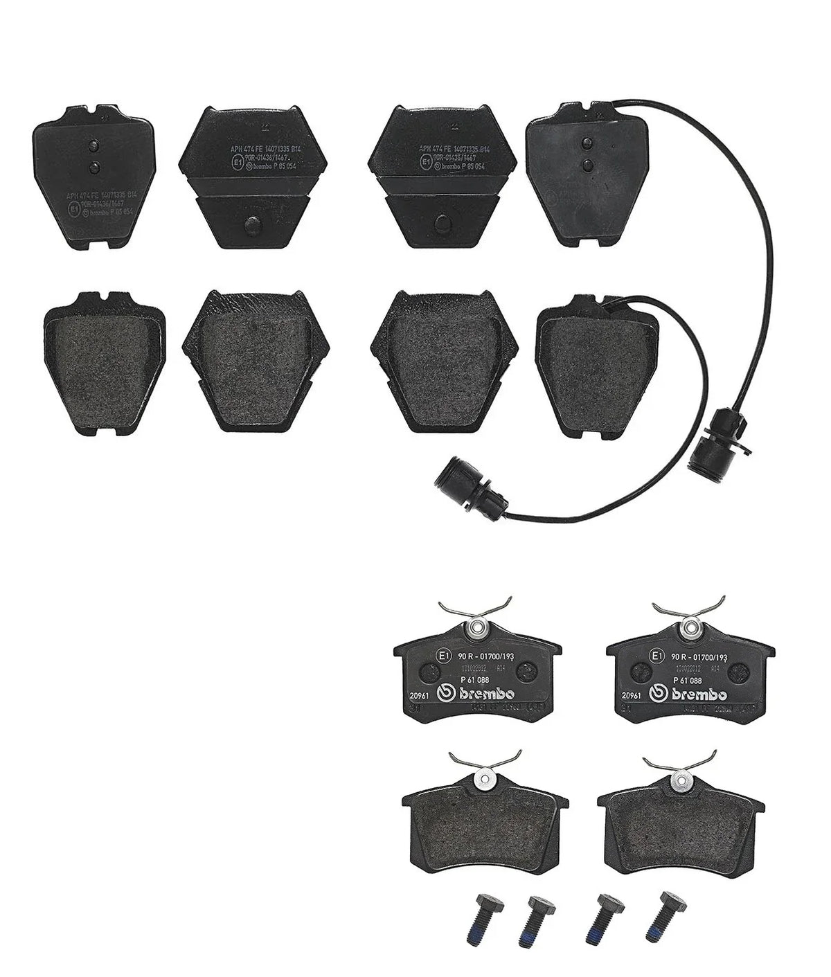Brembo Brake Pads Kit for Audi A8 Quattro 4.2 (2000)