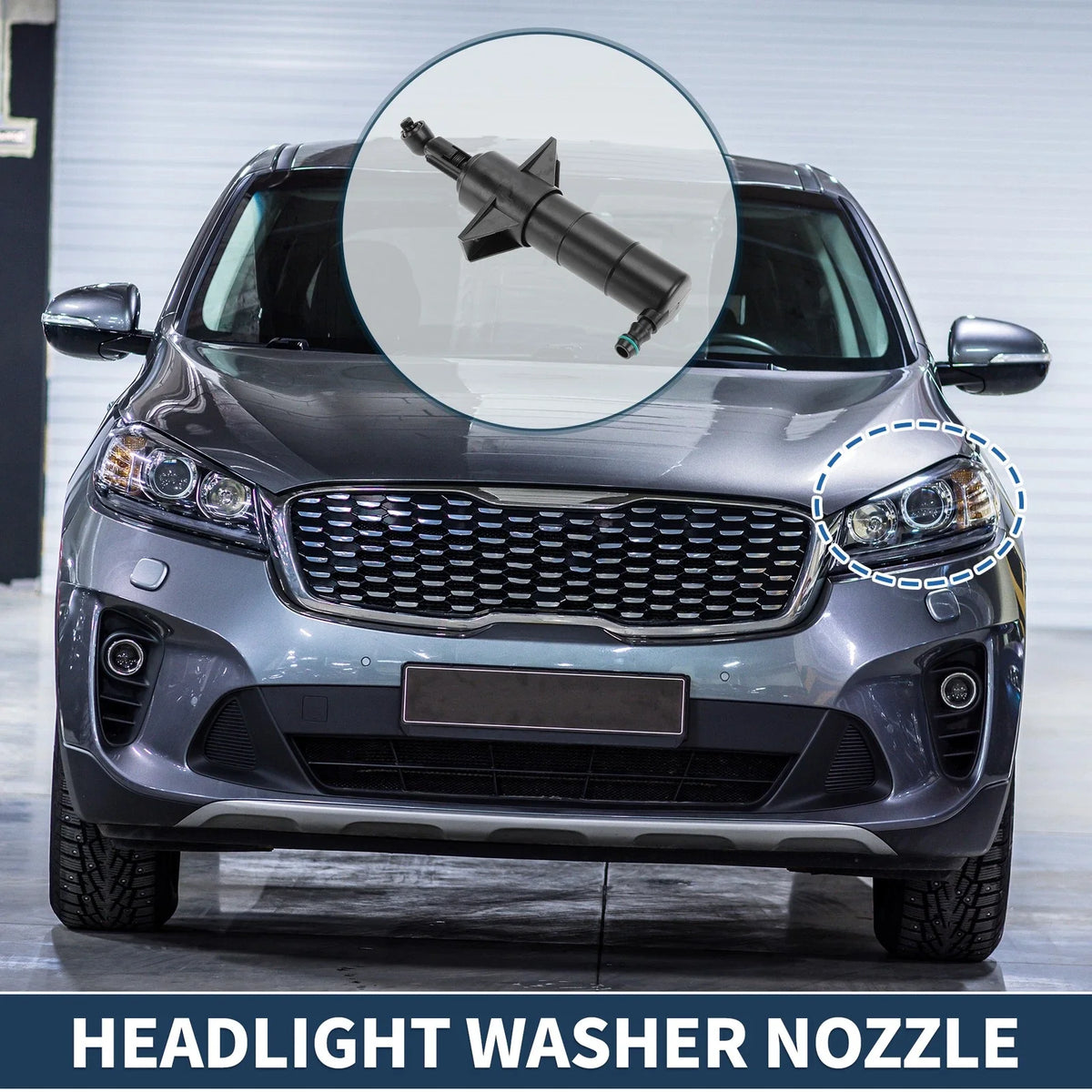 Front Driver Side Headlight Washer Nozzle for Mercedes-Benz GLK350 (2009–2015) No. 2048601347