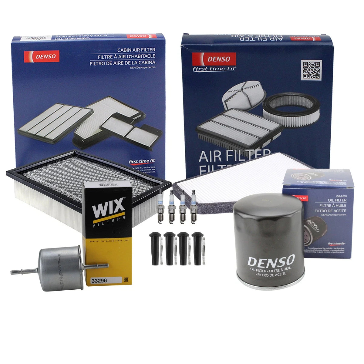 Spark Plugs & Boots Set of 4 for Tribute Escape Mariner 2001-2012