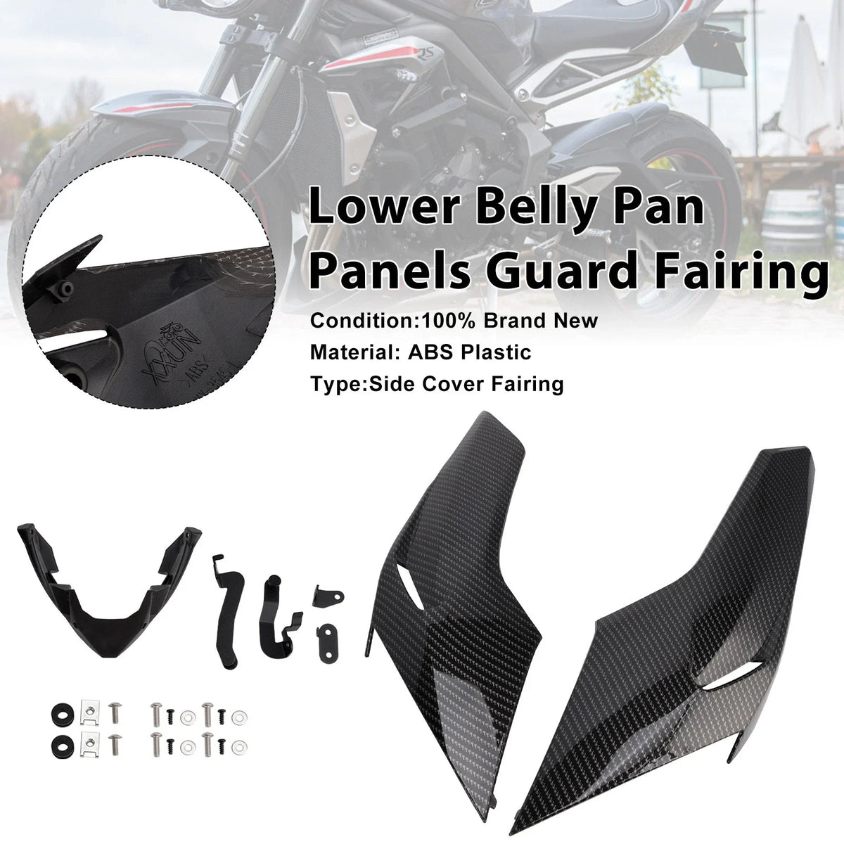 Carbon Belly Pan Guard for Triumph Street Triple 765 R/RS 2020-2022