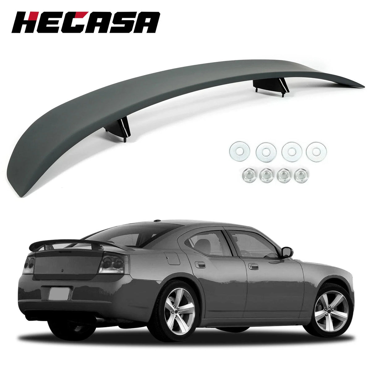Rear Trunk Spoiler in ABS for Dodge Charger RT 2006-2010