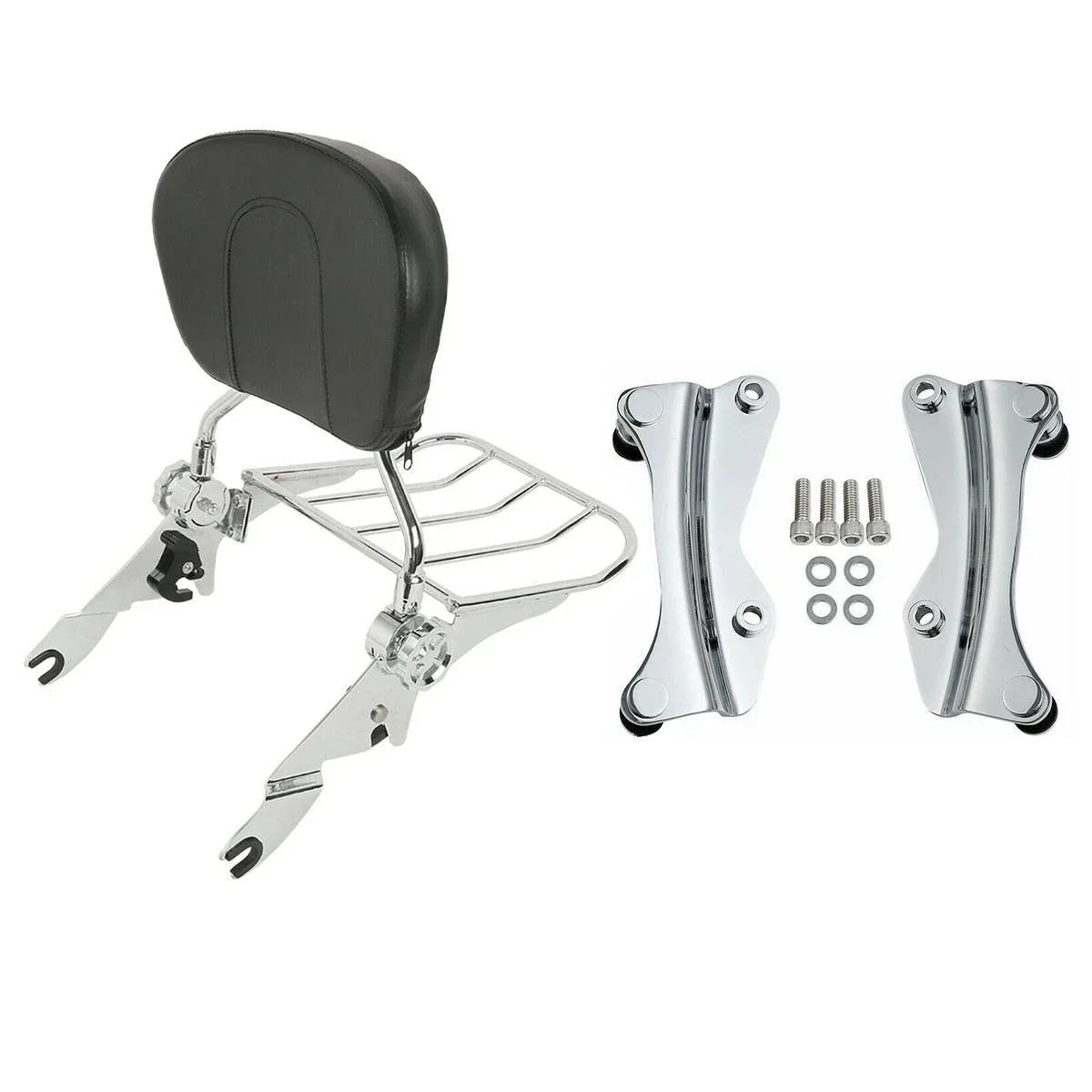 Backrest Rack Docking Hardware Kit for Harley Touring Chrome 2014-2024
