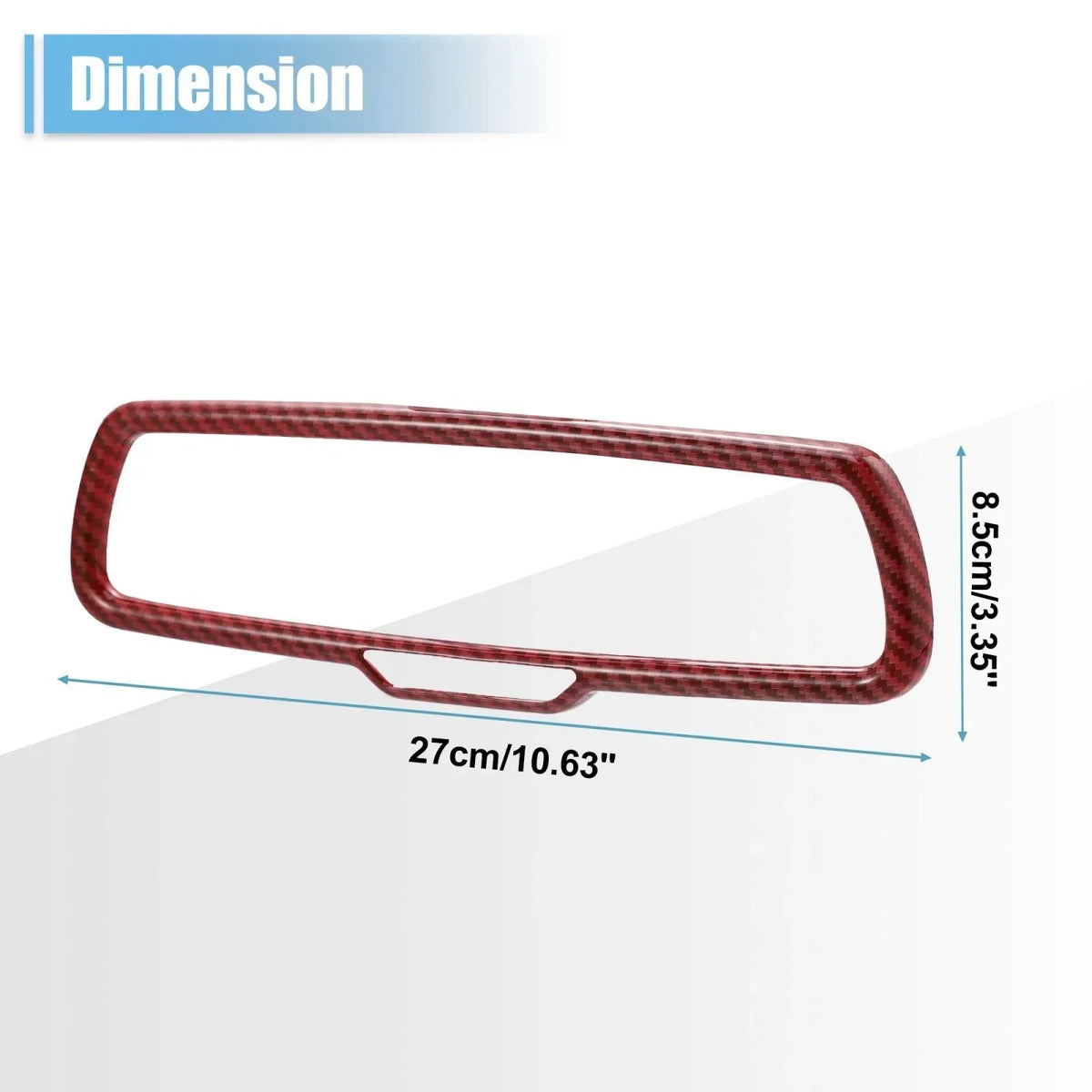 Red Carbon Fiber ABS Rearview Mirror Cover for Dodge