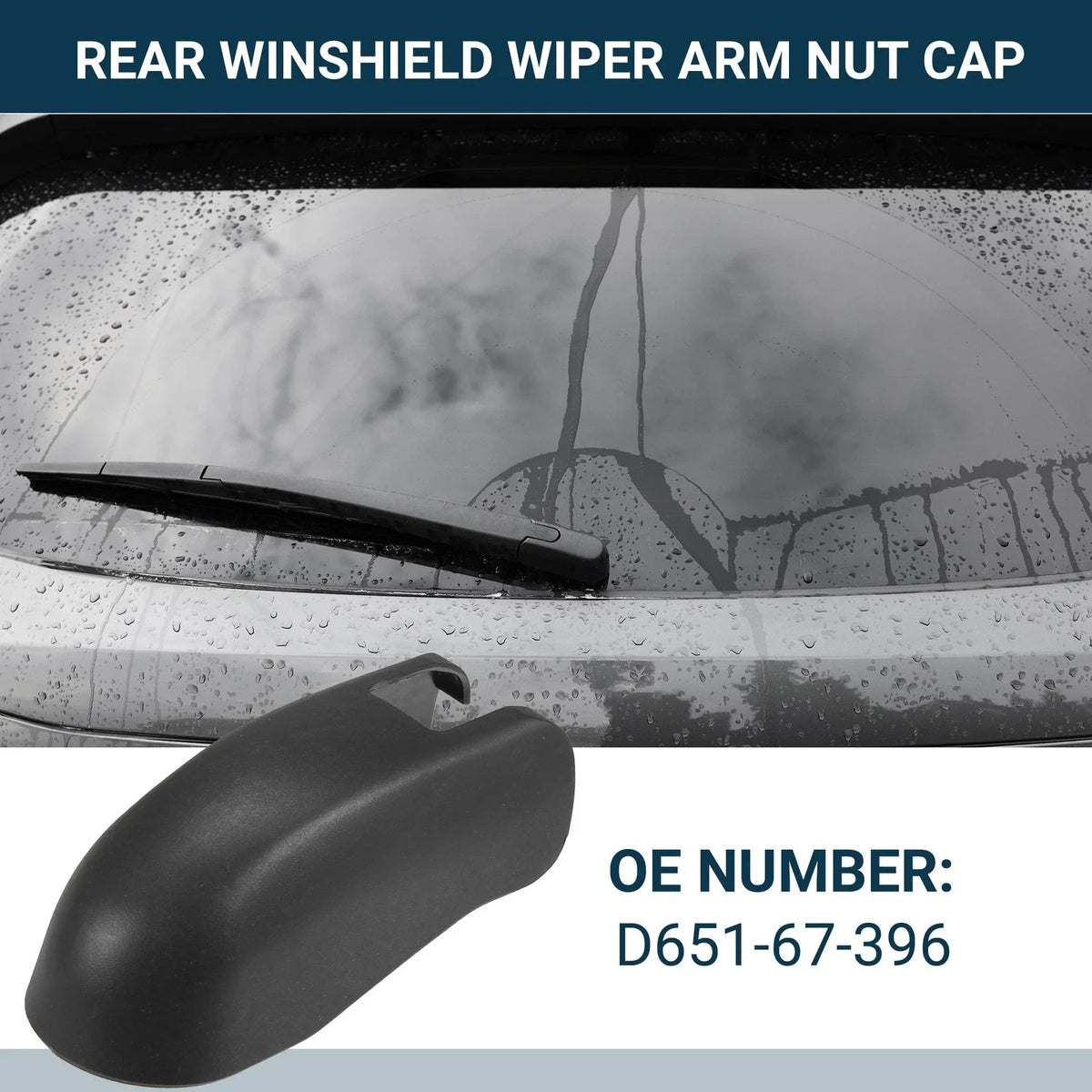 Rear Windshield Wiper Arm Nut Cover for Mazda 2 (2011–2014) NO.D651-67-396
