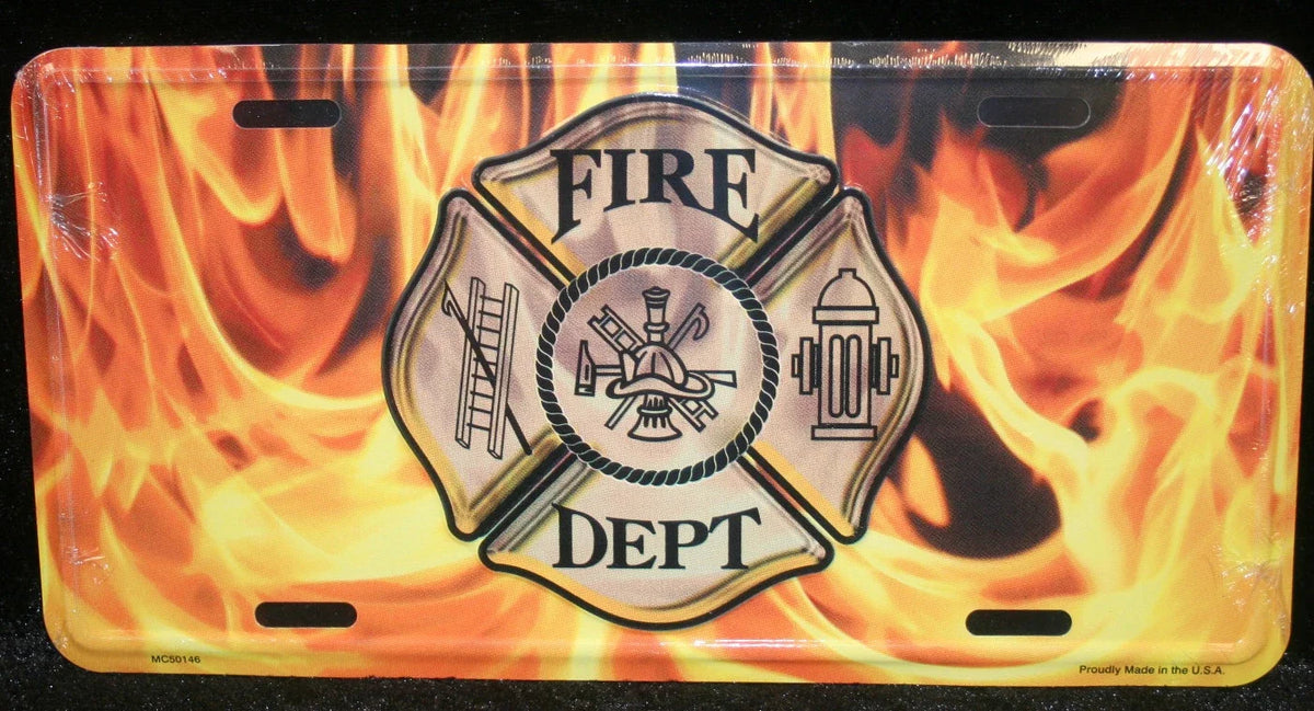 License Plate for Fire Truck EMT Paramedic Pickup Fighter