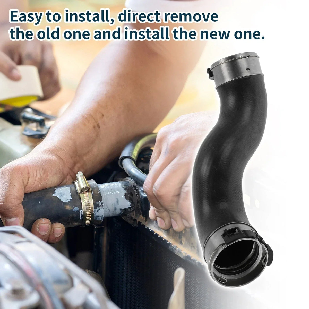 Intake Pipe & Radiator Hose - Black for BMW 5 Series F07 2009-2017
