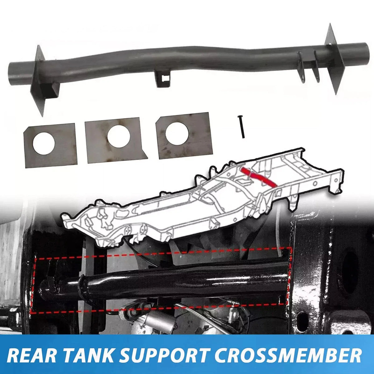 Tank Support Bar Crossmember for 1999-2010 GMC Sierra/Chevy Silverado 1500/2500