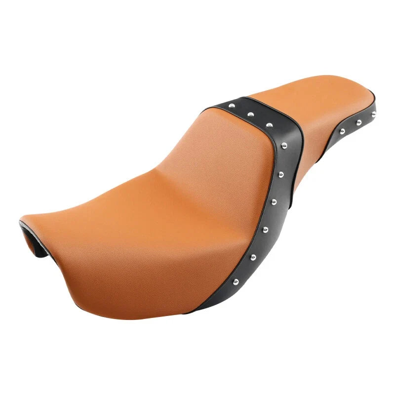 Driver & Passenger Seat in Orange for Harley Dyna Fat Bob 2006-2017