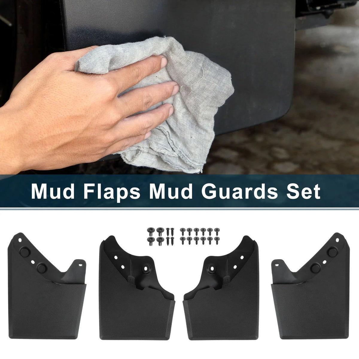 Mud Flaps Kit for Toyota Tacoma (2024–2025) Splash Guards No-Drill
