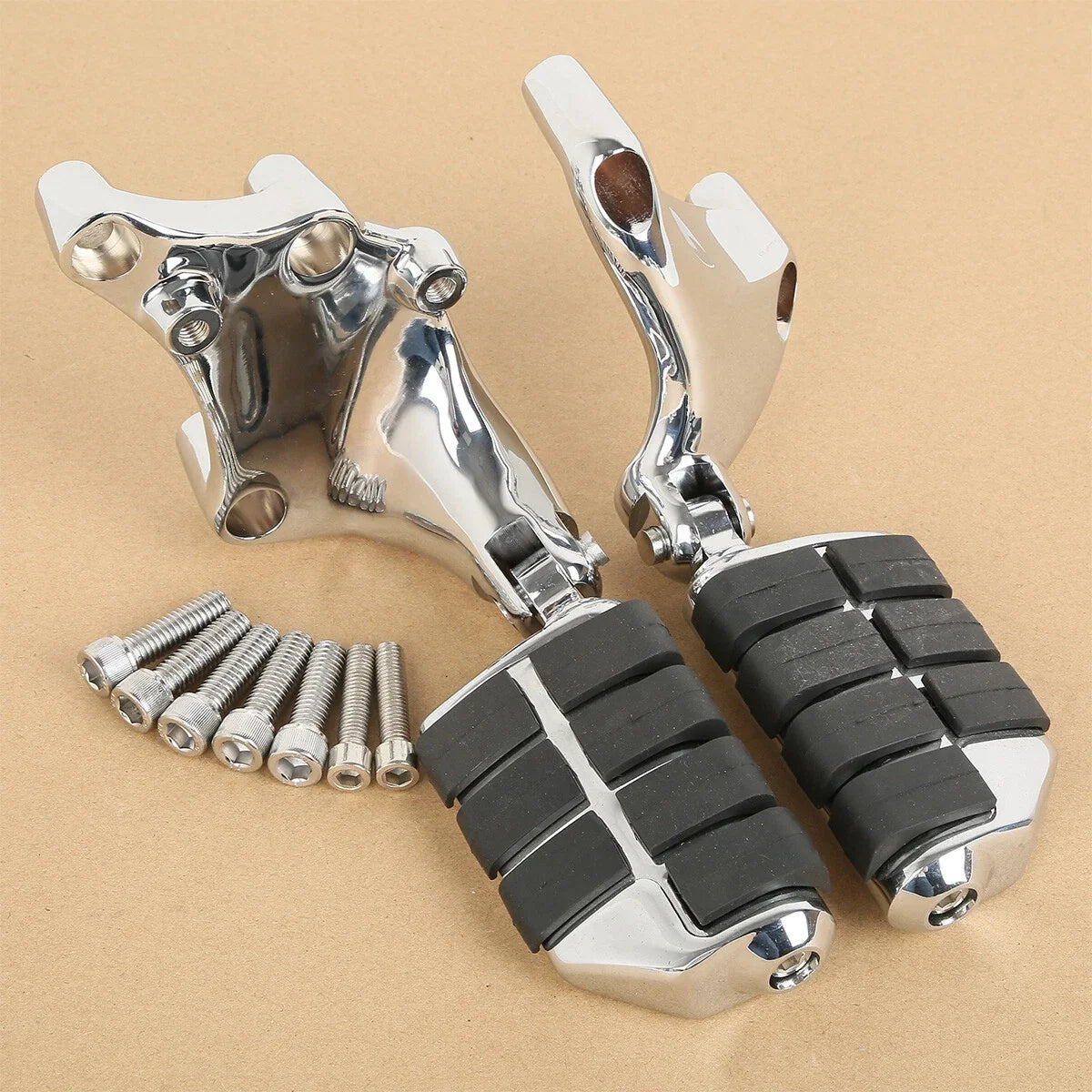 Chrome Footpeg Mount Bracket for Sportster XL 883 XL1200 (2014-2022)