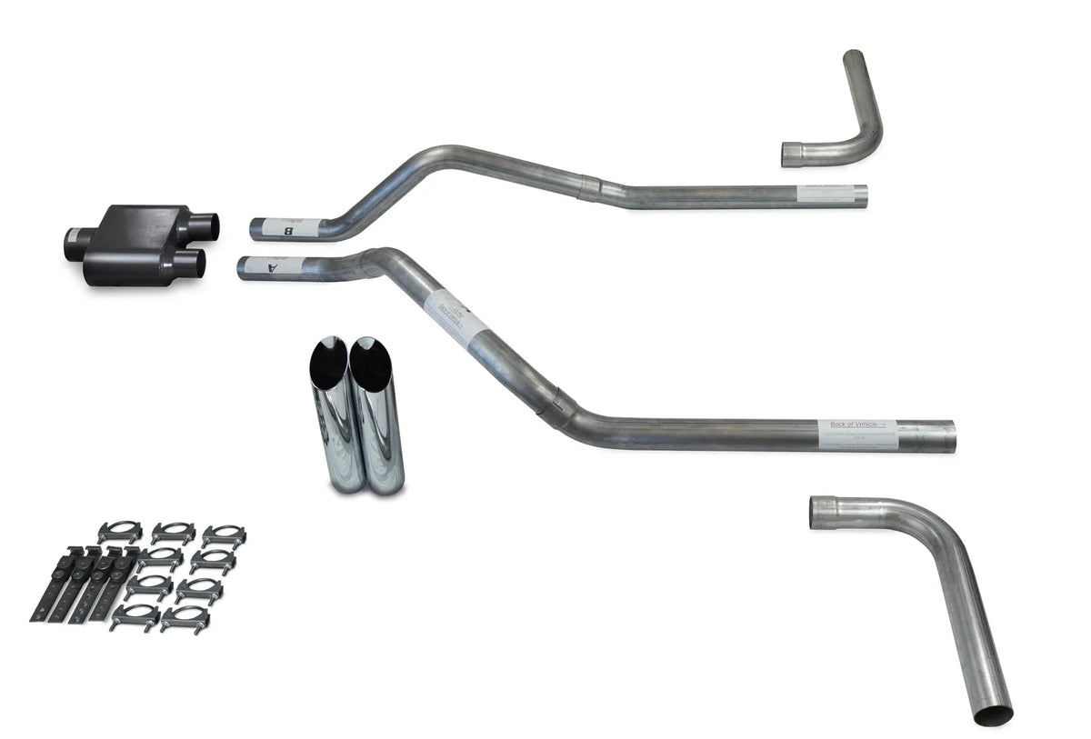Exhaust Kit 2.5" Dual with Slash Tips for GMC Jimmy (2000-2004)