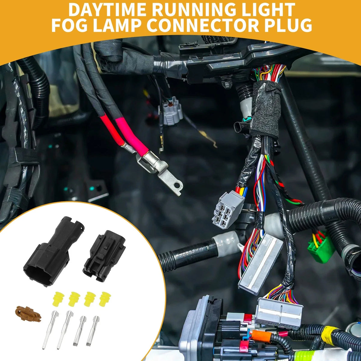 2 Pin Fog Lamp Connector Plug for Volkswagen