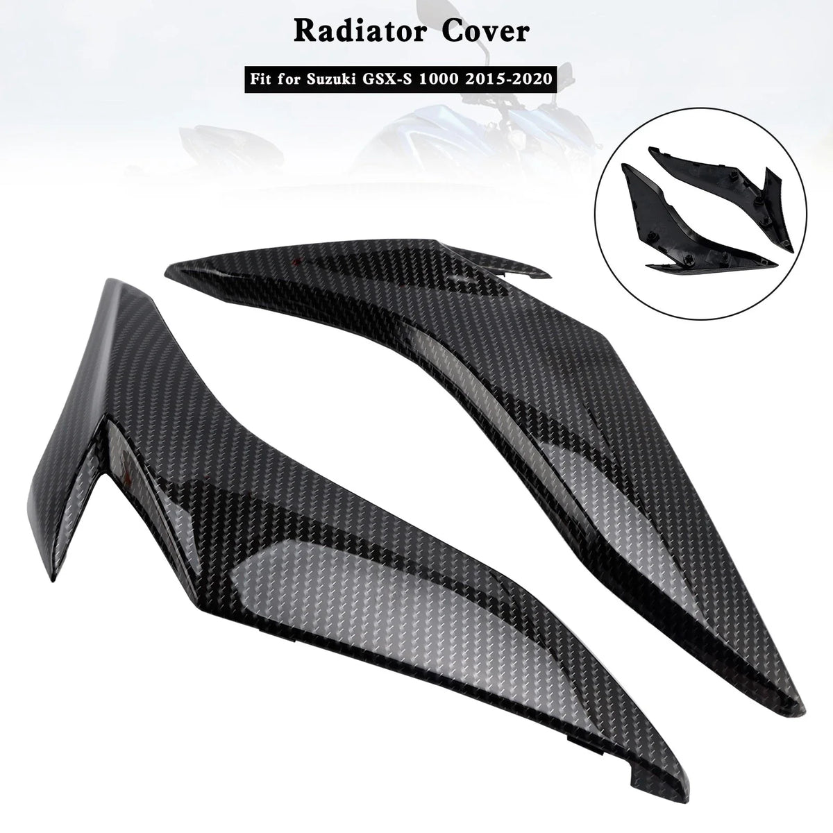 Carbon ABS Radiator Cover Frame for Suzuki GSX-S 1000 (2015–2020)