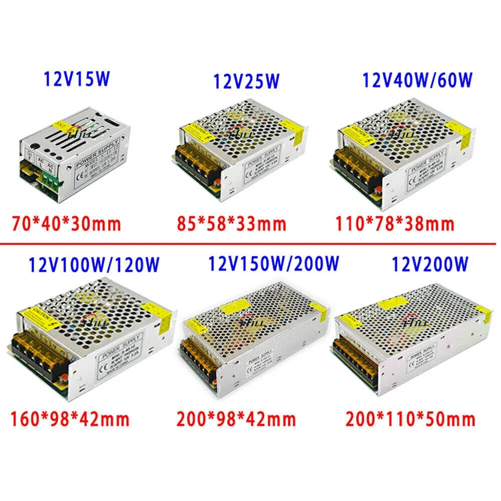 AC110-220V to DC 5/12/24V Power Supply Adapter for LED Light Strip