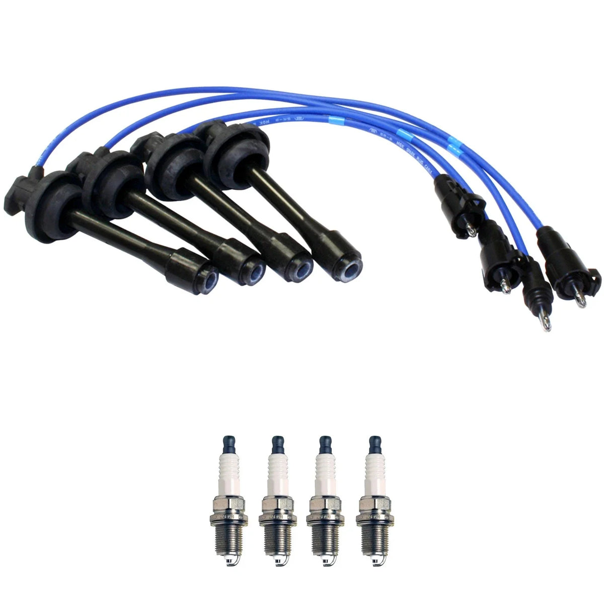 NGK Wire Set & Denso Iridium TT Spark Plugs Kit for Corolla Prizm (1998–2002)