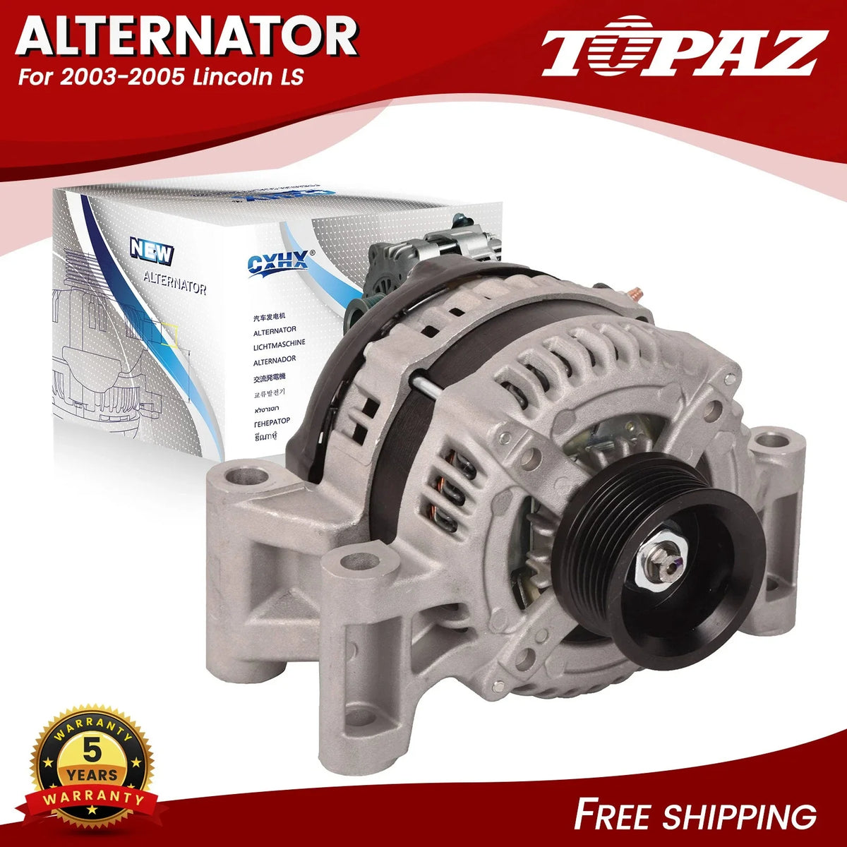12V 140Amp Alternator for Lincoln LS (2003–2005)