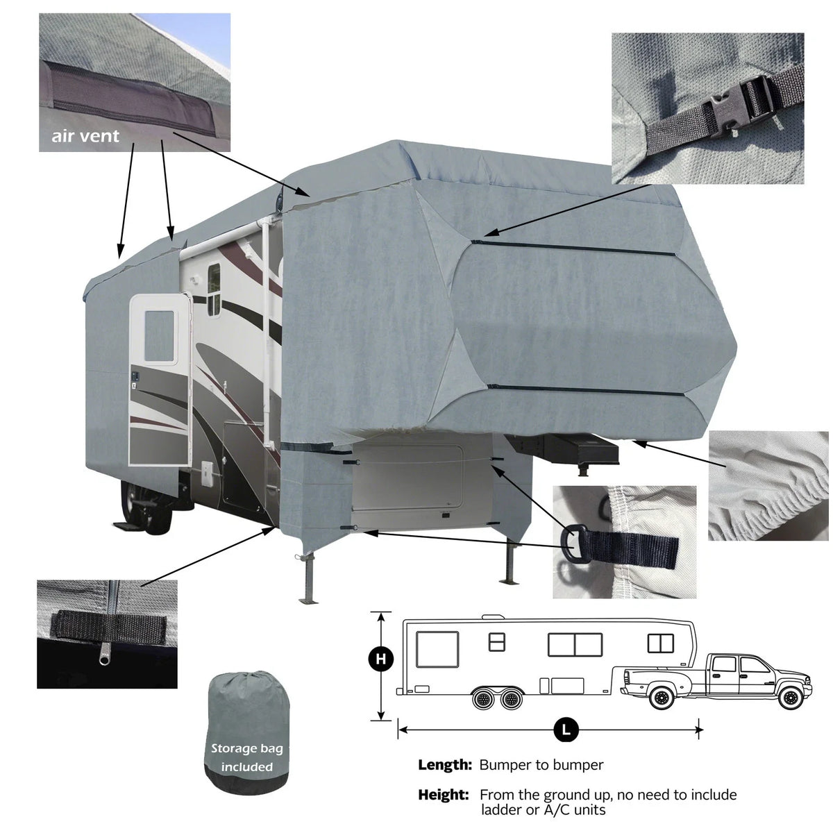 4-Layer RV Cover for Starcraft Telluride 334RLS (Rainproof)