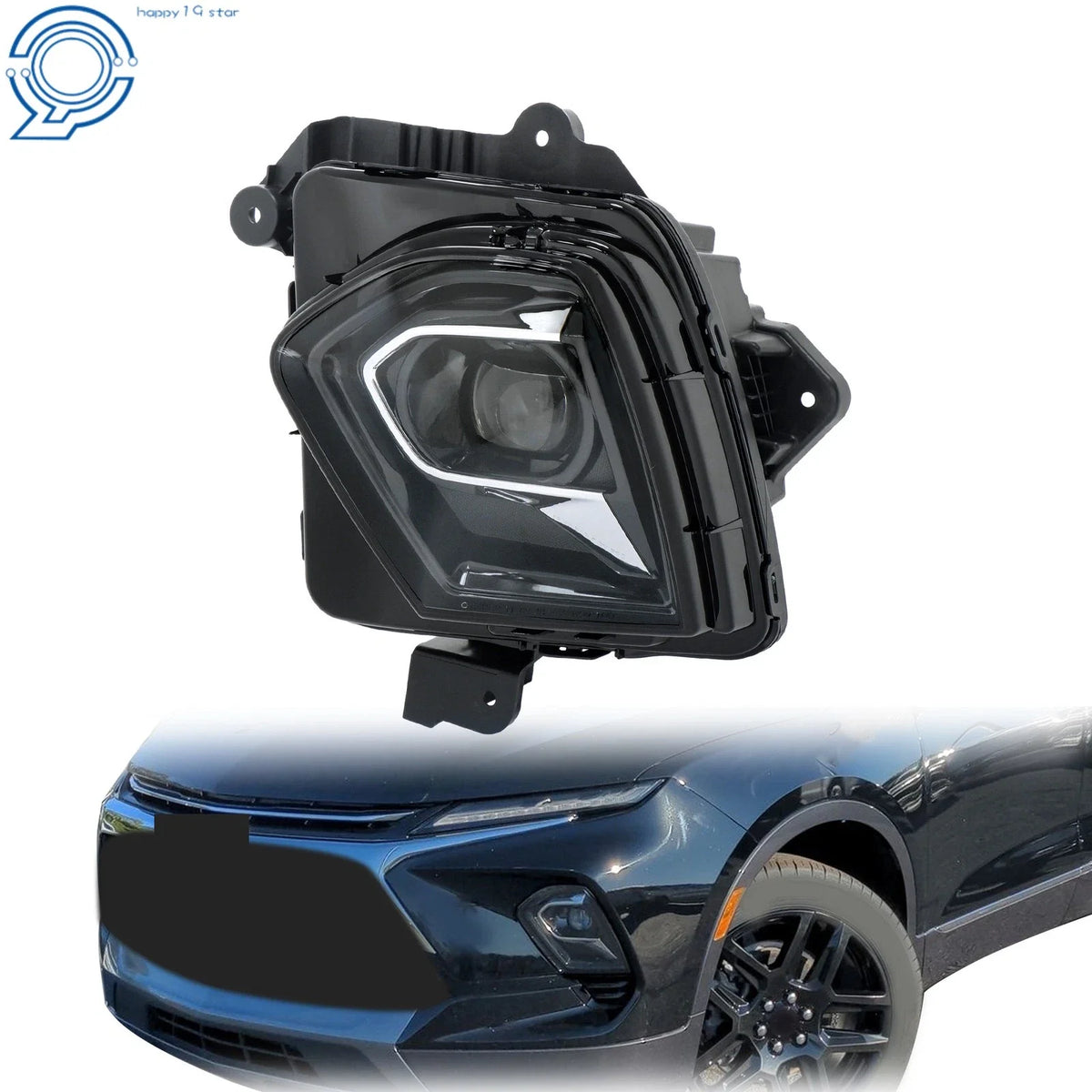 LED Black Headlight for 2023-2024 Chevy Blazer LH Driver Projector
