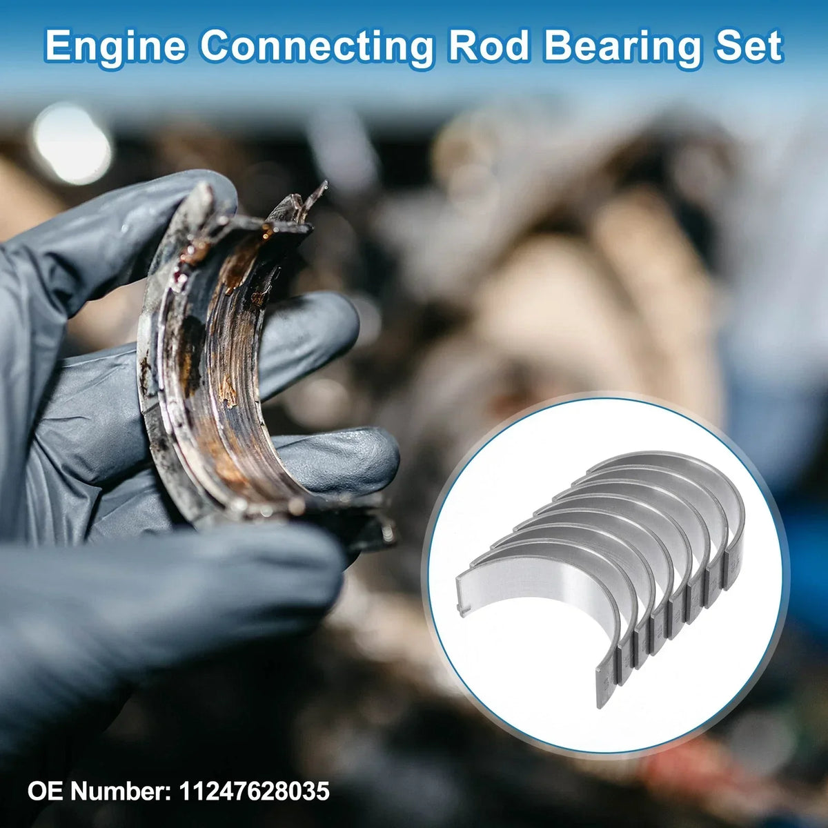 Set of 8 Connecting Rod Bearings for BMW 320i (2012-2016)