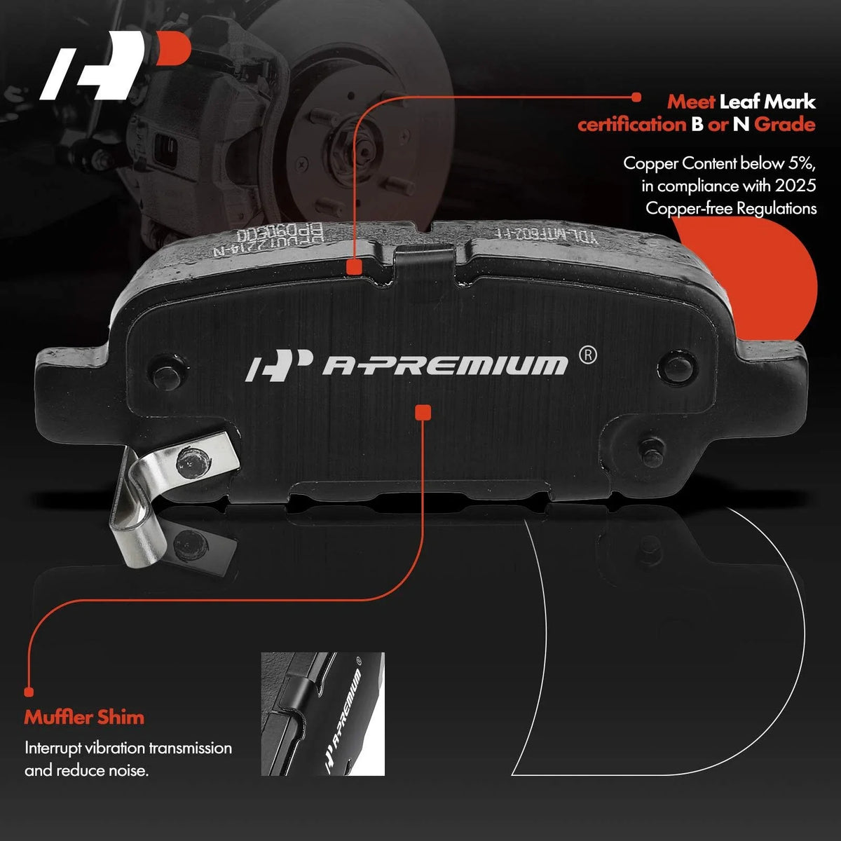 Rear Brake Pads and Drilled Rotors for Nissan Altima Maxima