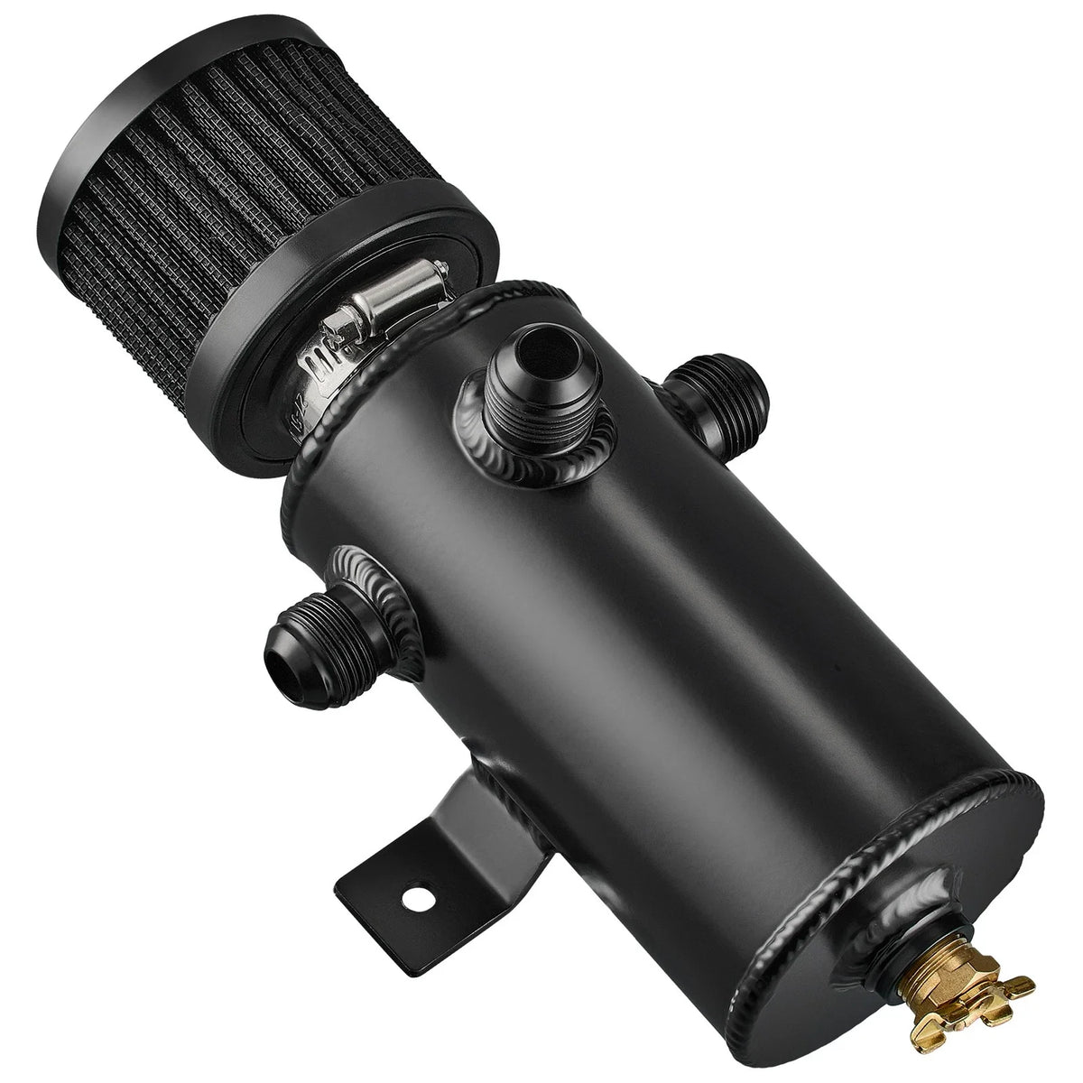 Universal 750ml Oil Catch Can with Baffled Breather Filter 3-AN10