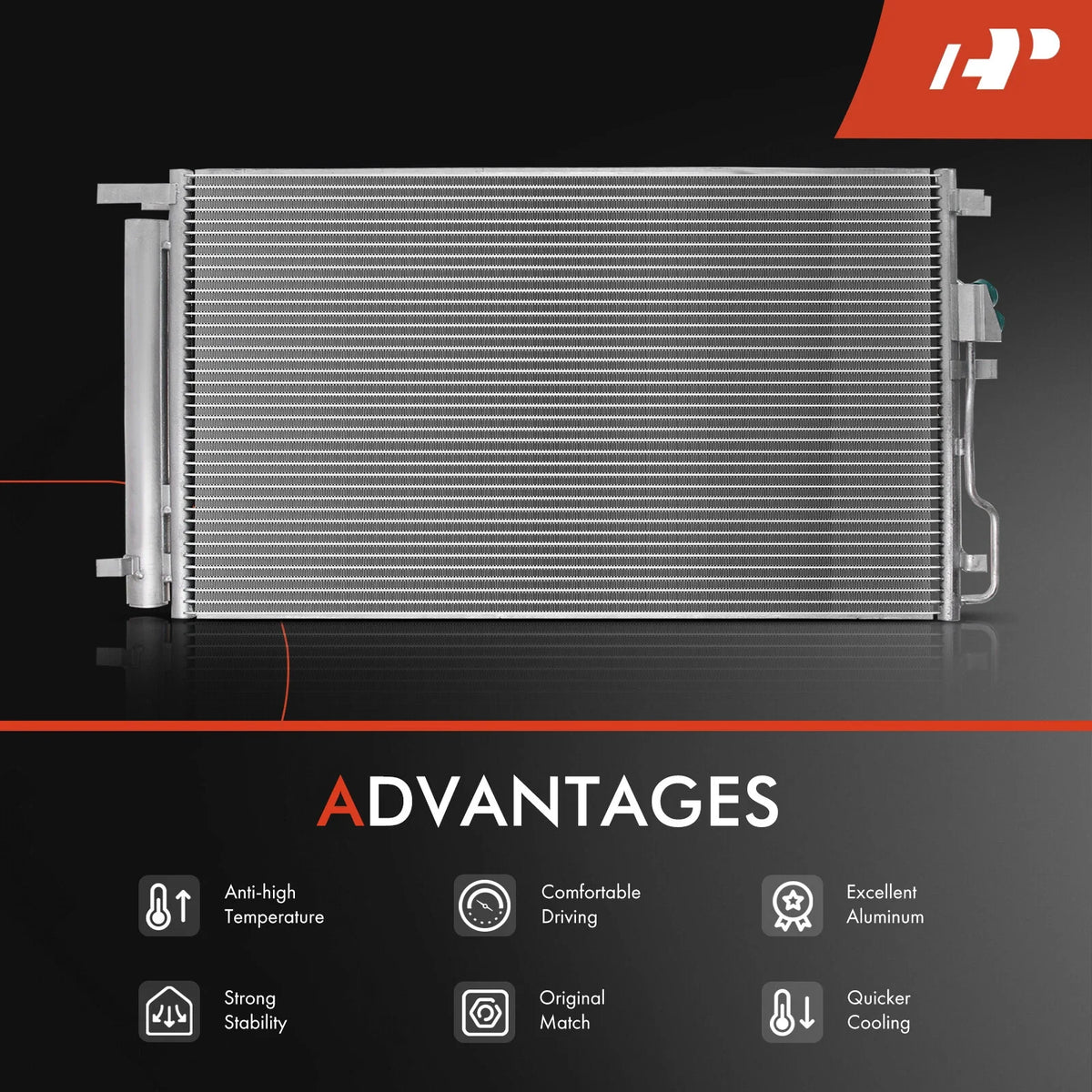 A/C Condenser, Bracket & Receiver Drier for 2016-2018 Hyundai Tucson