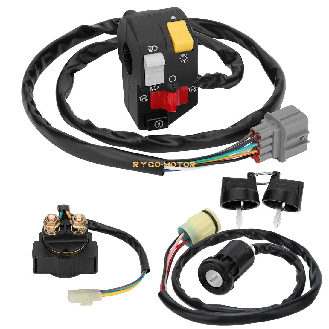 Key Switch Relay Kit for Handlebar on Honda Rancher 350 2000-2005
