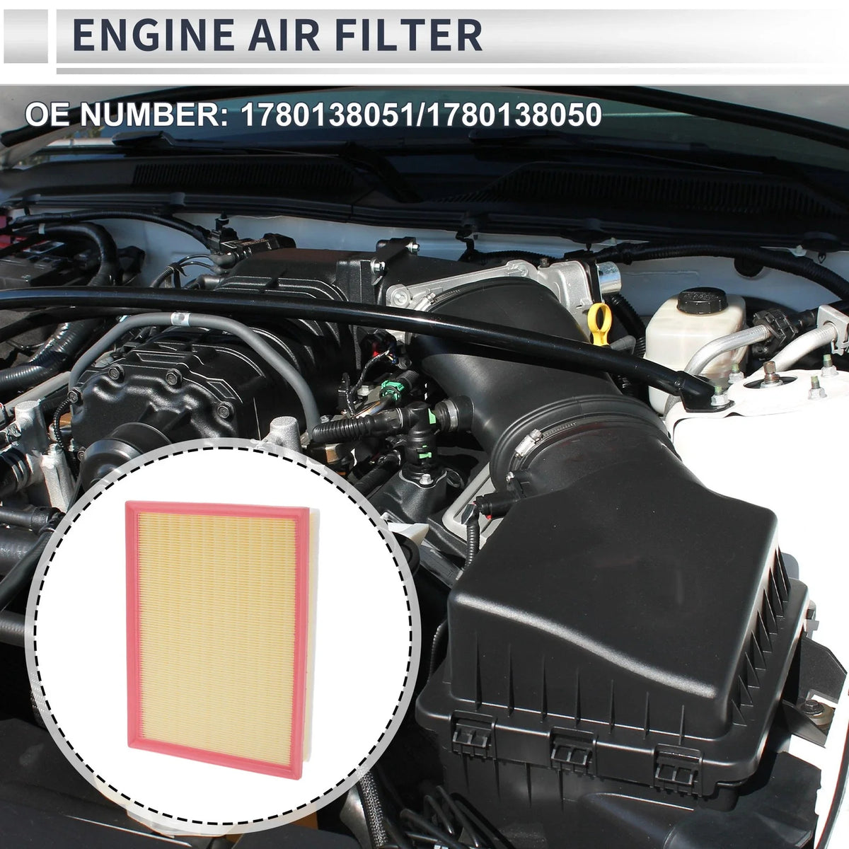 Engine Air Filter No. 1780138051/1780138050 for Toyota 4Runner (2010–2024)