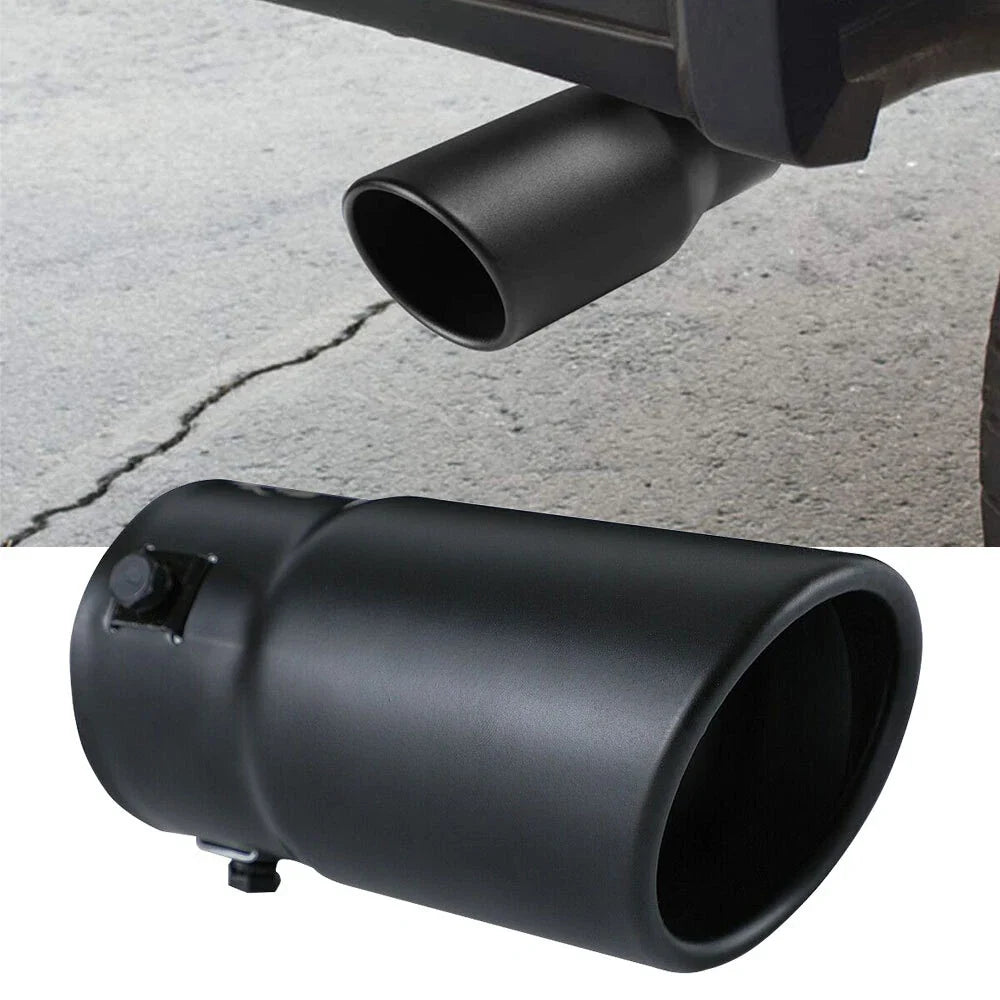 2.75" Inlet Exhaust Tip for Universal Fit (Coated Black Stainless Steel)
