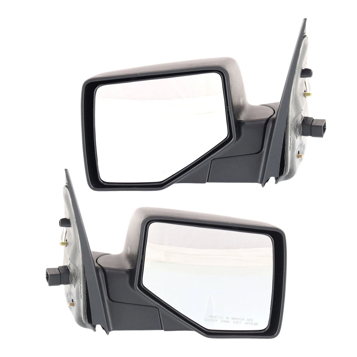 Set of 2 Power Mirrors for Ford Explorer (2006–2010) Textured Black Manual Folding