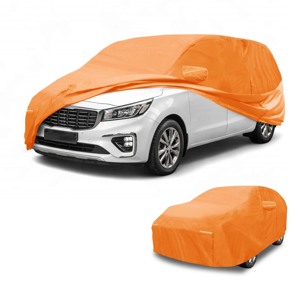 Waterproof Car Cover for Kia Carnival (2020–2023) - Orange Cotton, Zipper