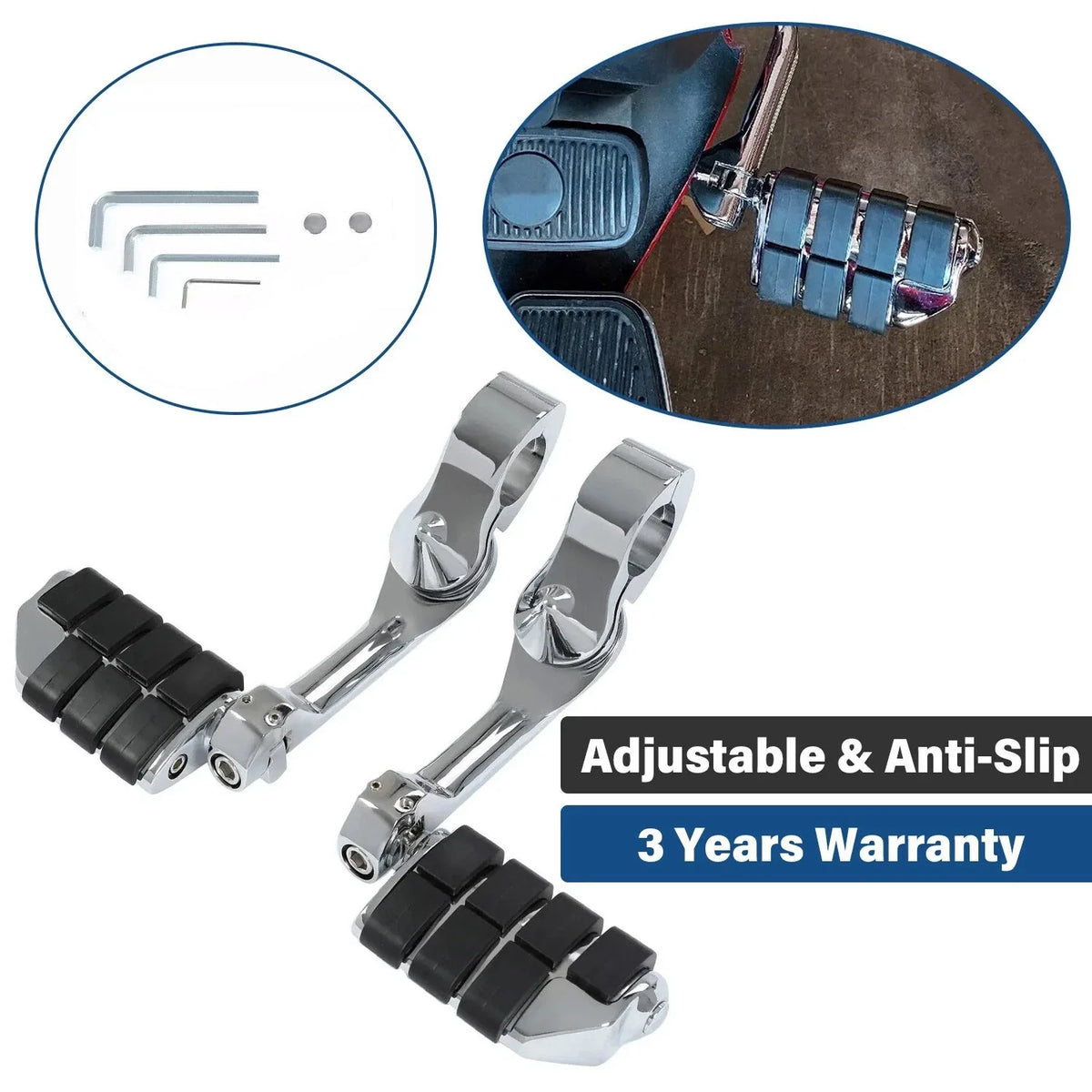 Clamps for 1-1/4" Engine Guard Mounts Harley