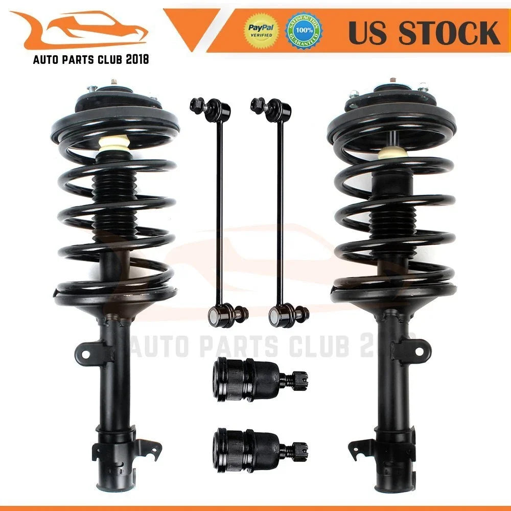 Set of 6 Front Struts Assembly Sway Bar Joint Kit for Honda Pilot (2006β2008)