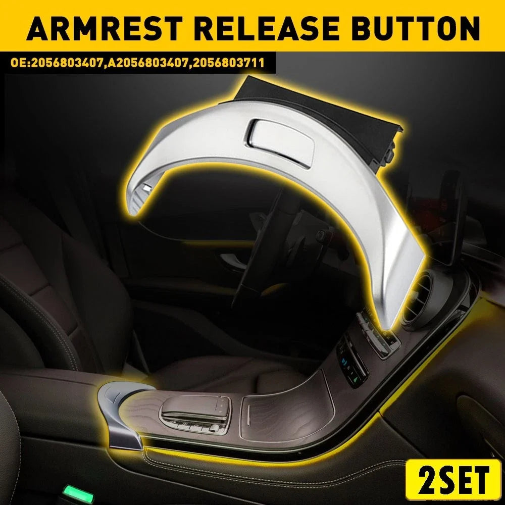 Armrest Release Button Set for Front Console Cover - Mercedes-Benz C 2008-2015